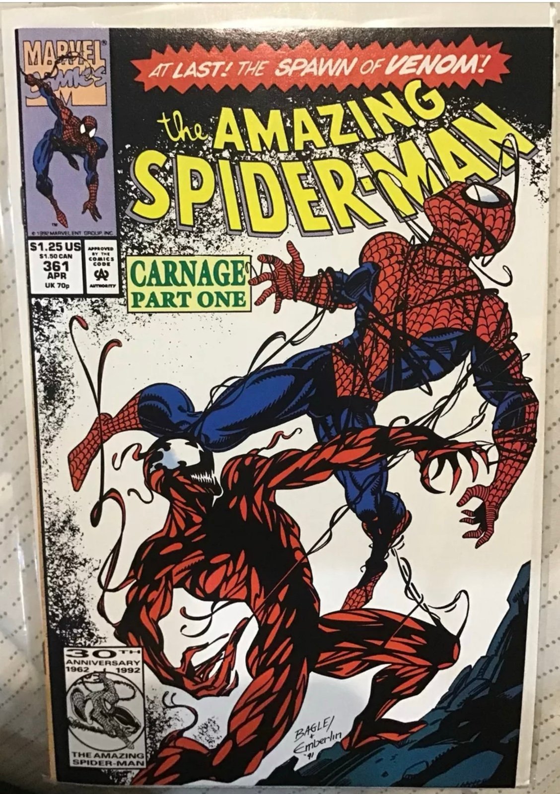 Amazing Spider-Man, The #361 Marvel | 1st Appearance of Carnage - April 1992