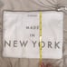 Pietro made in New York leather zip bag stone white