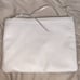Pietro made in New York leather zip bag stone white