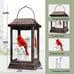 Solar Lanterns, Outdoor Hanging Solar Lights Flameless Candle, Cardinal Memorial