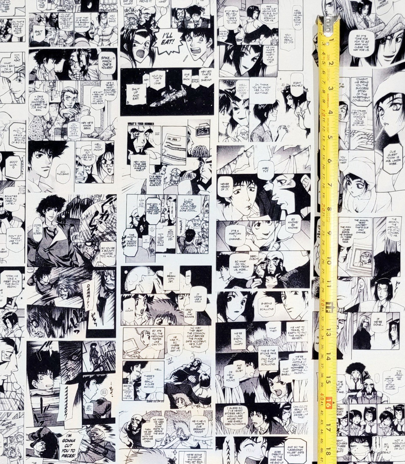 COWBOY BEBOP ANIME MANGA COMIC STYLE FABRIC 1 YARD (36 X58 ) BRAND NEW
