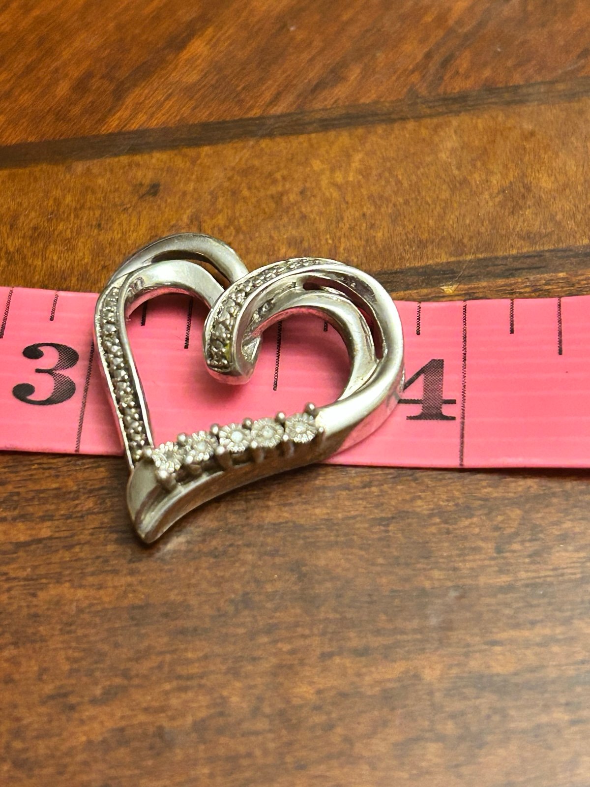 Heart pendant 925 sterling silver 3.88g i16