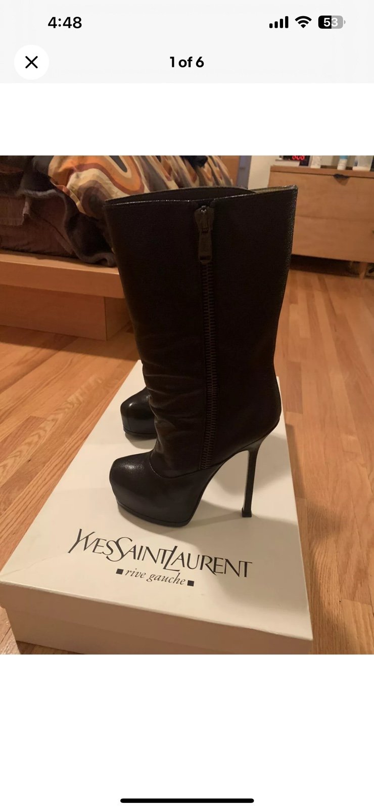 Beautiful authentic Saint Laurent Leather Boots