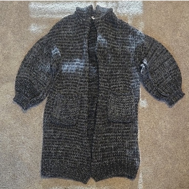 Free People black and grey Cardigan Sweater