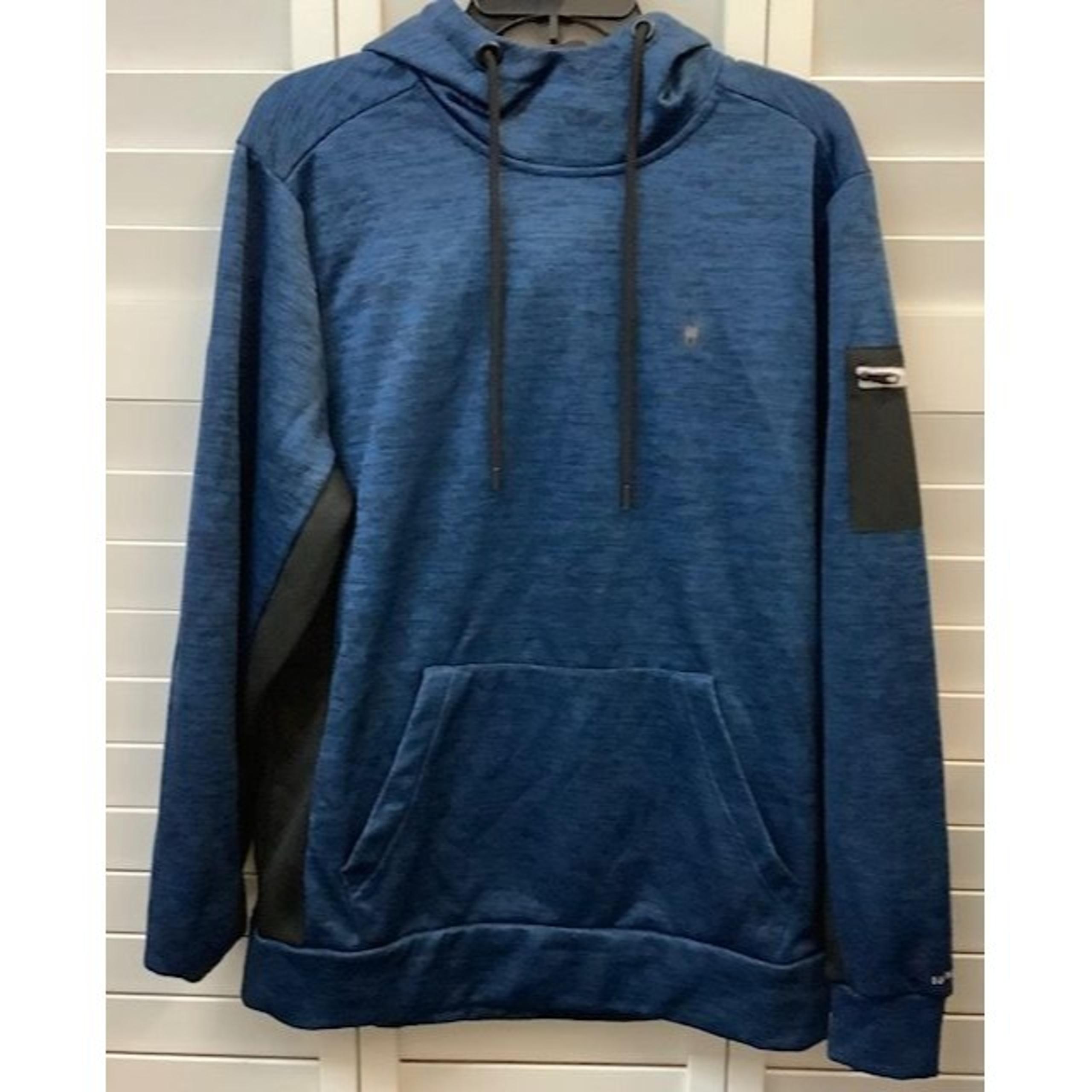 Active Mens Blue Hooded Sweatshirt Medium 100% Polyester Pullover With Ka - Spyder