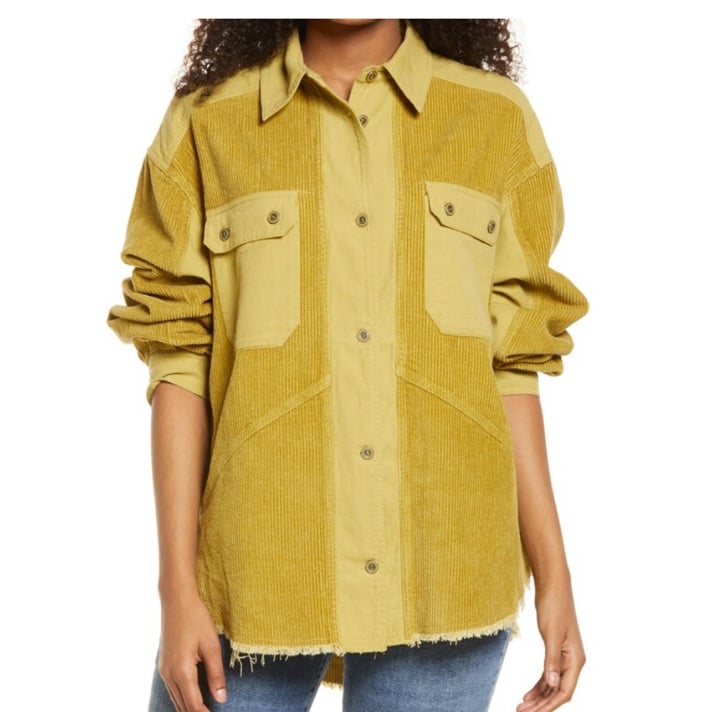 Thread & Supply Frayed Corduroy Shirt Jacket size large