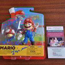CHARLES MARTINET AUTOGRAPHED SUPER MARIO ACTION FIGURE BRAND NEW IN BOX JSA TOY