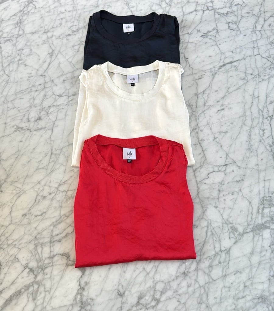 Cabi Complete Top Bundle Sz S Red Navy White EUC