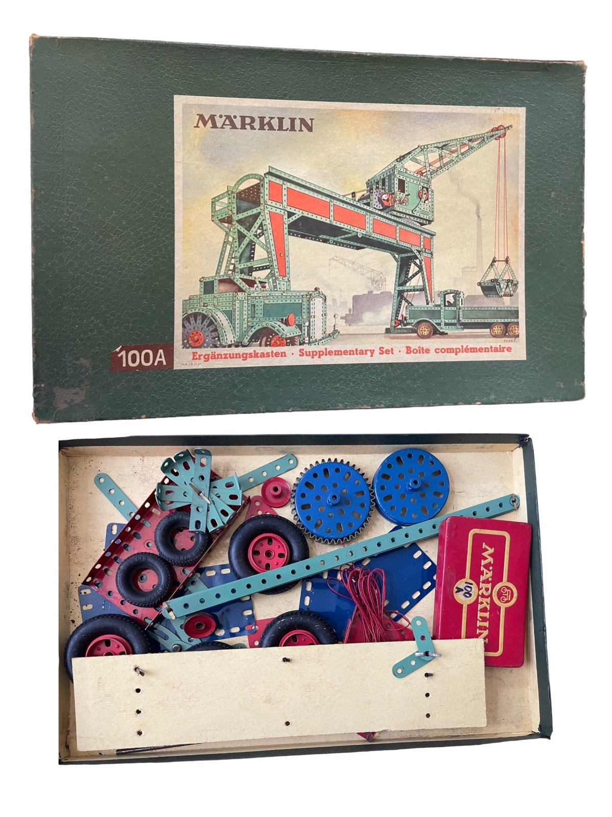 Rare 50’s Era Marklin Toys Supplementary Set 100A German Toy Construction Set.