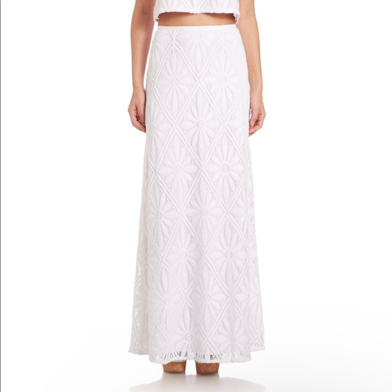 Lilly Pulitzer white lace maxi skirt 0