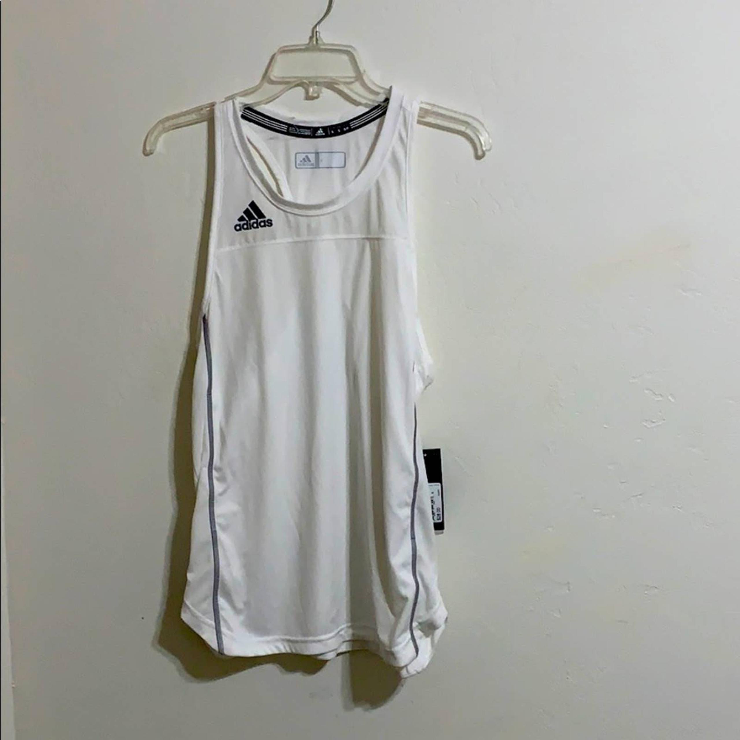 white workout tank top small BNWT - Adidas
