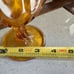 Vtg Amber Fenton Thumbprint Swung Vase
