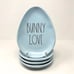Rae Dunn Baby Blue Appetizer/Salad/Dessert Plates Oval Shape States Bunny Love