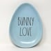 Rae Dunn Baby Blue Appetizer/Salad/Dessert Plates Oval Shape States Bunny Love