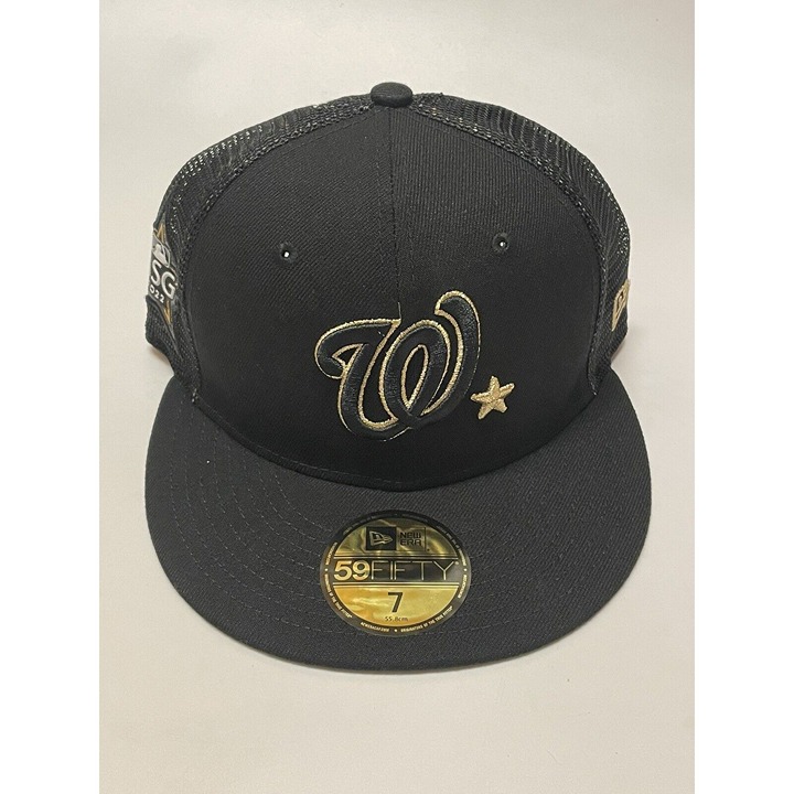 New Era MLB 2022 All-Star Game Washington Nationals Fitted Hat Cap Black Size 7