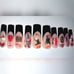 Hand crafted custom print 10pc short acrylic press on nails sz medium Buy 1 set