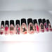 Hand crafted custom print 10pc short acrylic press on nails sz medium Buy 1 set