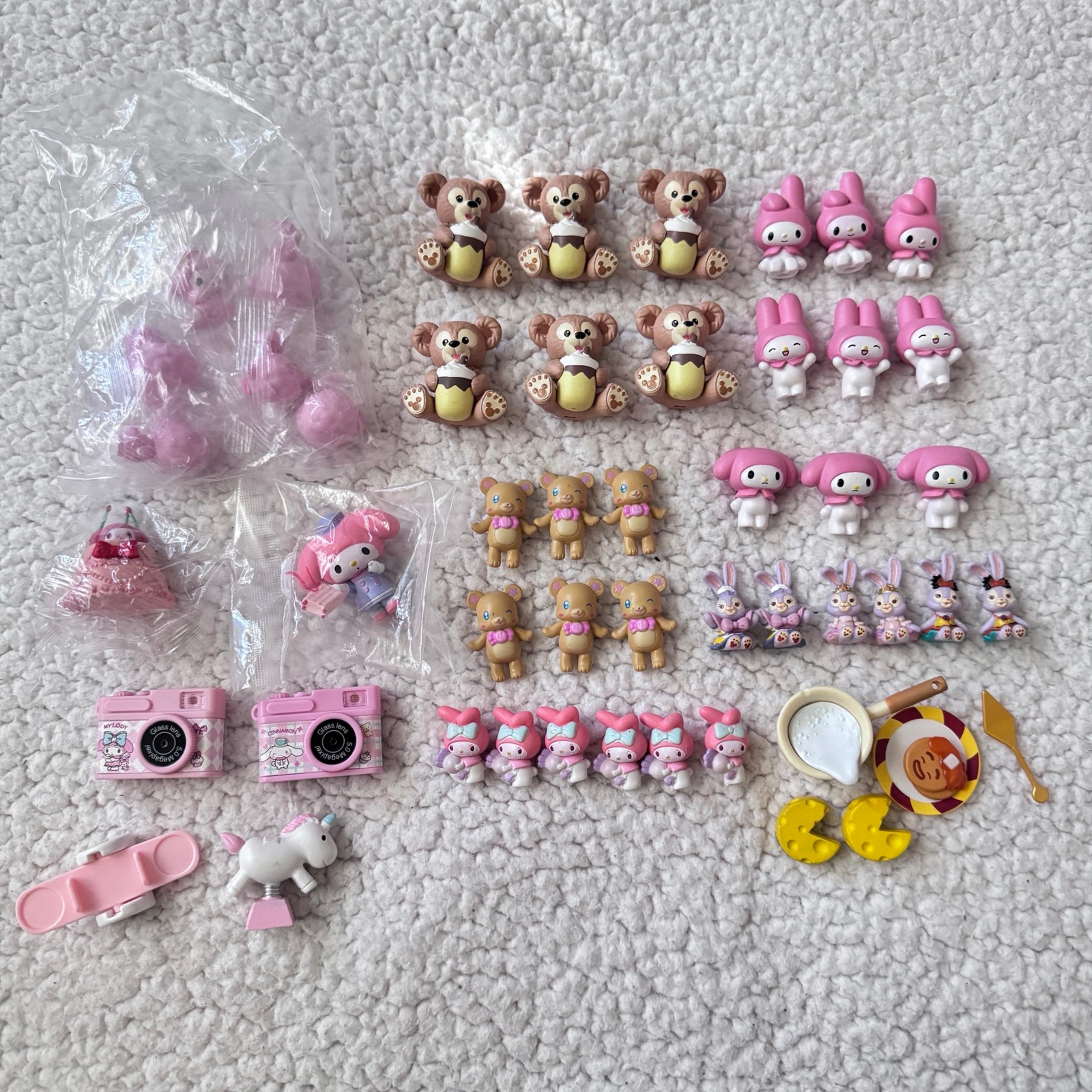 Disney Sanrio Hello Kitty My Melody Kuromi Dolls Kawaii PVC Action Figures DIY