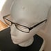 Vintage Armani y2k eyeglasses minimalist black striped whimsy square frame prepp