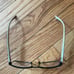 Vintage Armani y2k eyeglasses minimalist black striped whimsy square frame prepp