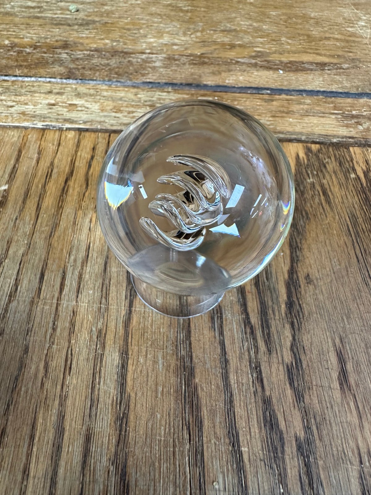 Air trap vortex marble handmade American made German glass gallery artwork