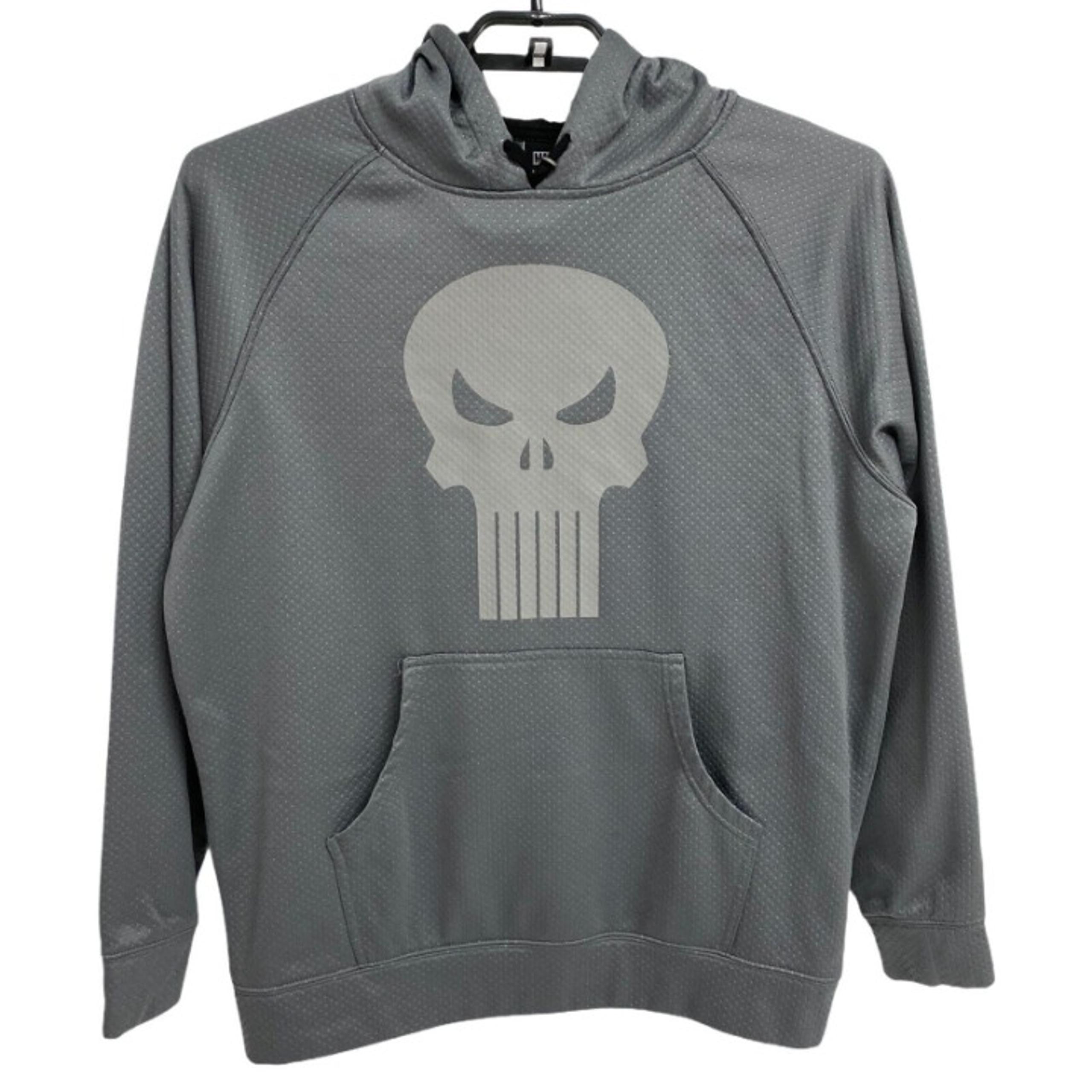 MARVEL Men's The Punisher Pullover Sweatshirt Hoodie Gray Size L