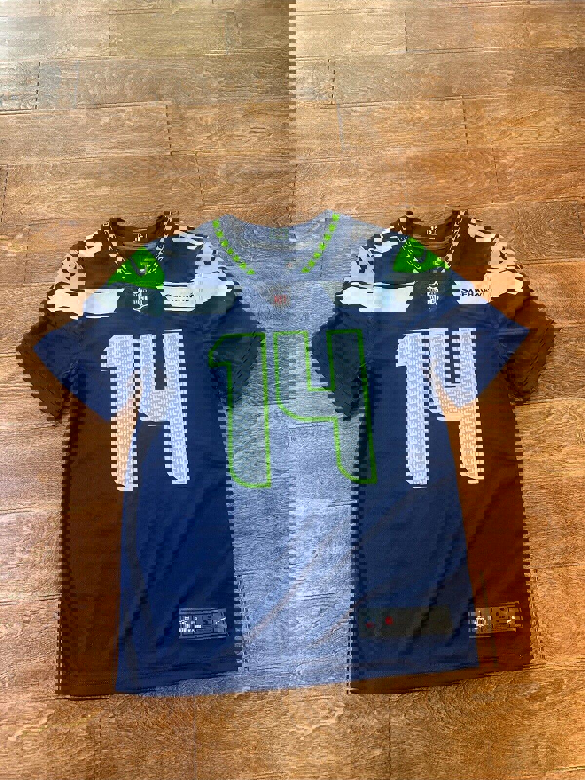 Nike On-Field STITCTED Seattle Seahawks DK METCALF Jersey Mens S Blue #14