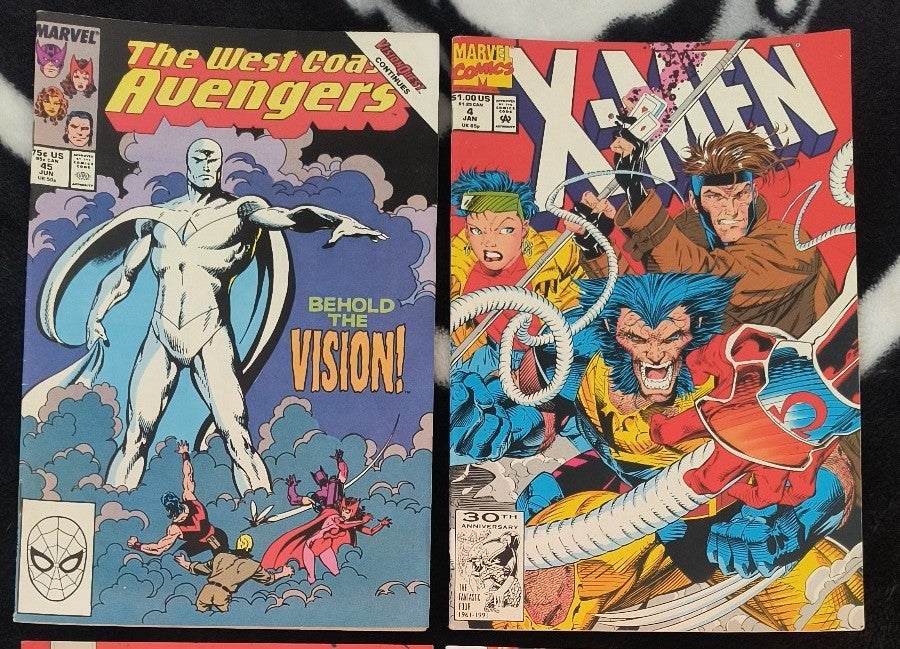 X-Men #4 & West Coast Avengers #45 (Omega Red and White Vision 1st app)