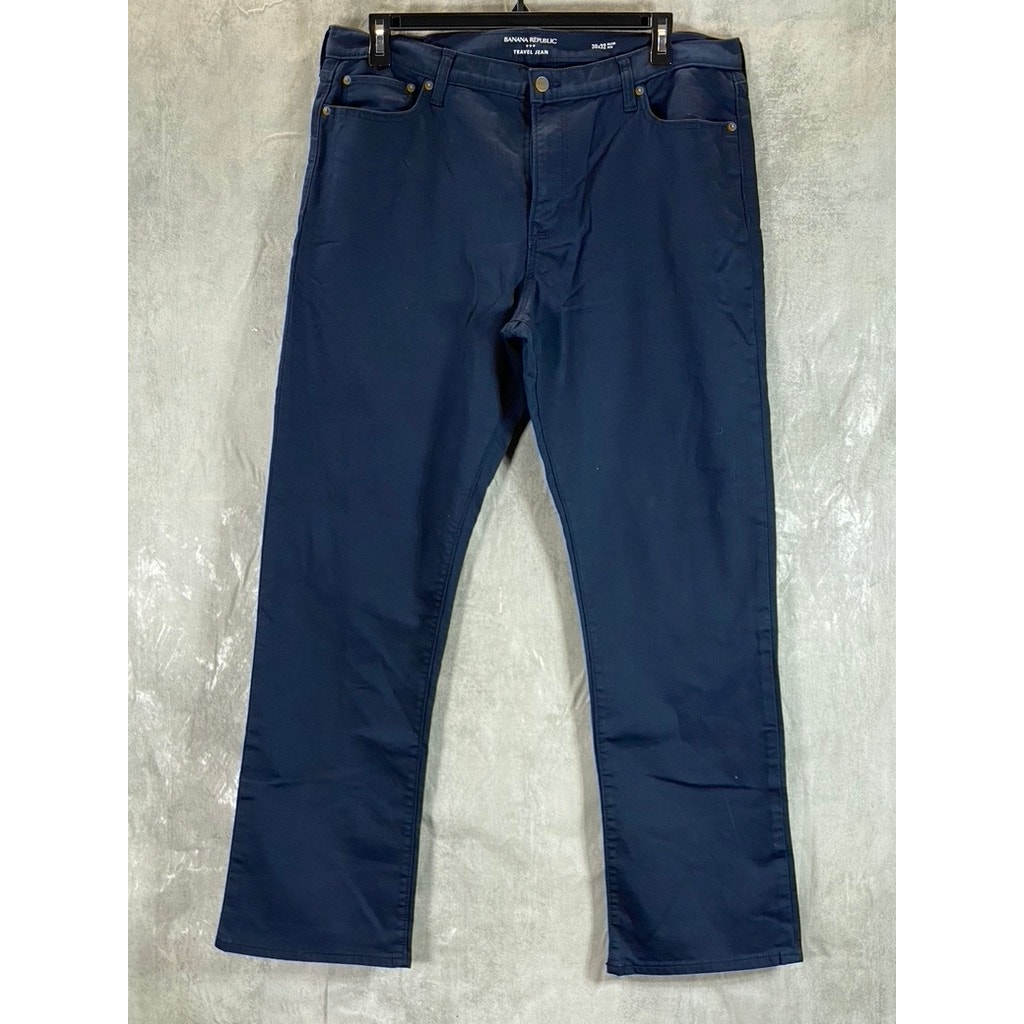 BANANA REPUBLIC Men's Preppy Navy Slim Travel Pants SZ 38X32