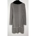 Cut25 by Yigal Azrouel M Black Cream Houndstooth Herringbone Sweater Dress Wool