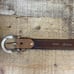 Rare Brighton Brown Wooden Beaded Belt Silver Buckle Size 32