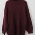 Old Navy Shaker Stitch Tunic Length Turtleneck Sweater Burgundy Size L NWT