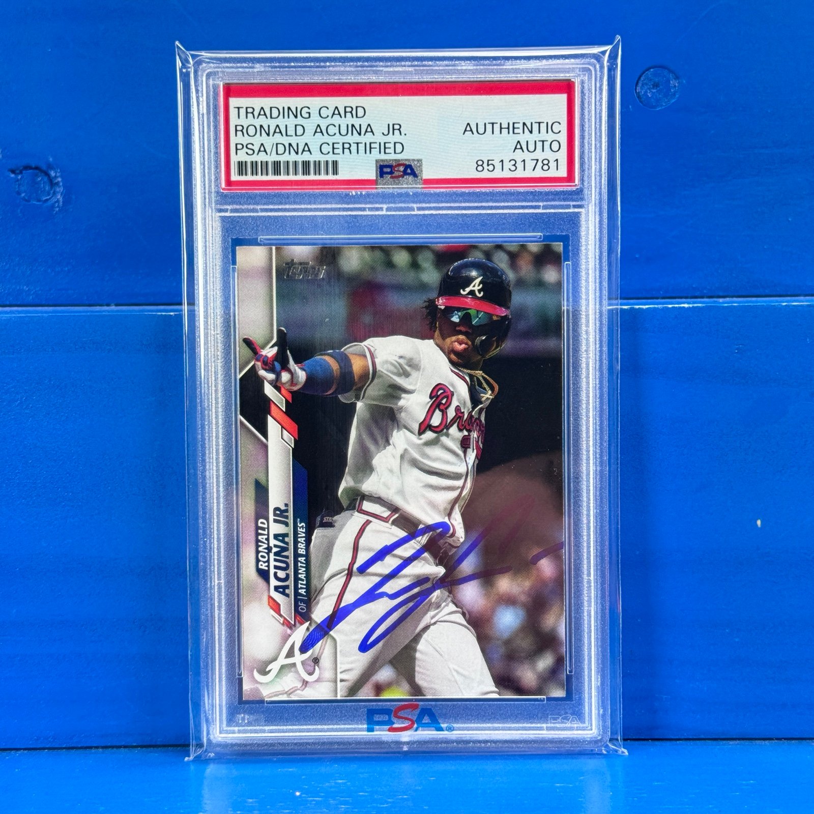 RONALD ACUNA JR Autograph 2020 Topps PSA Authentic Atlanta Braves AUTO MVP