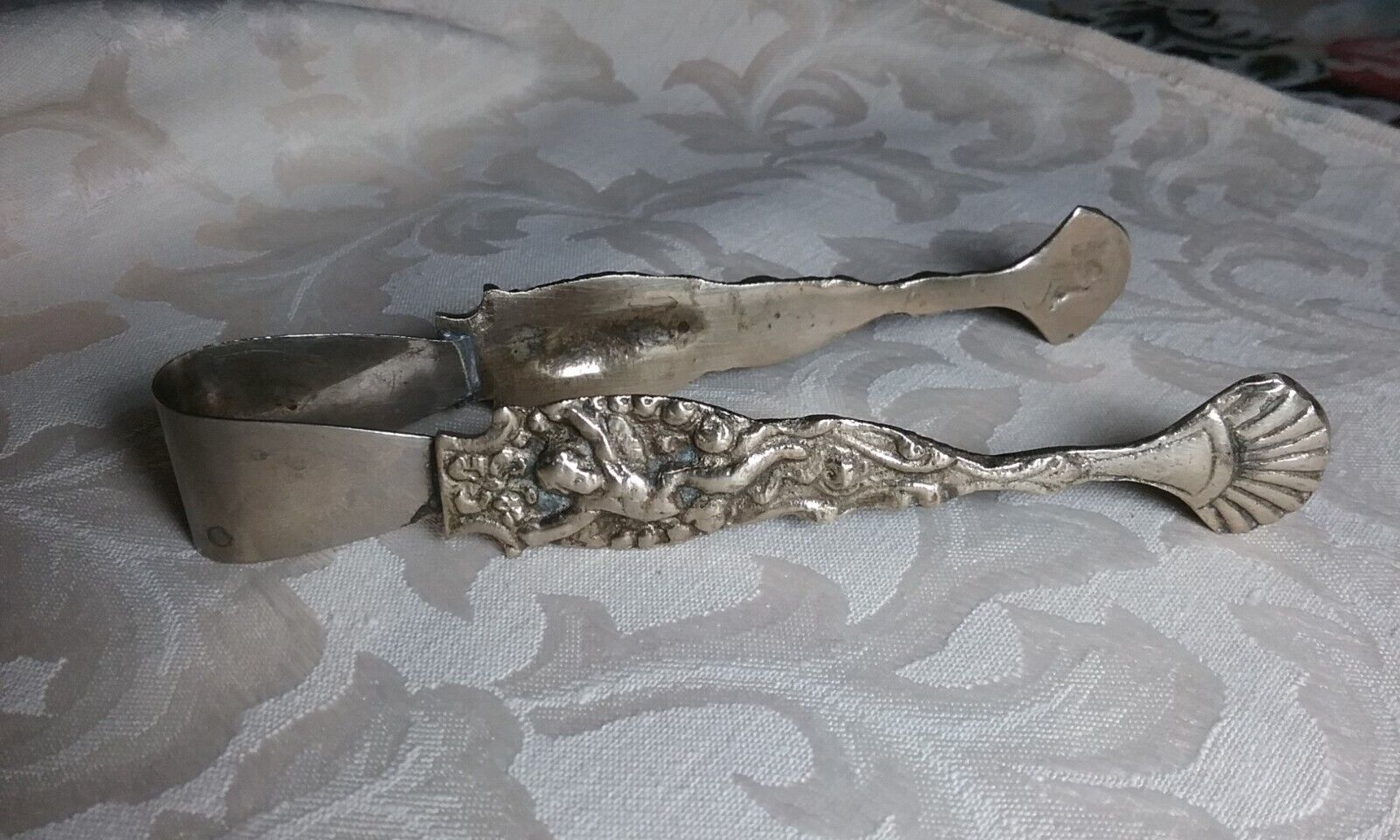 Old Vintage Sugar Tongs Ornate Cherubs Victorian Style 5 Estate Sale