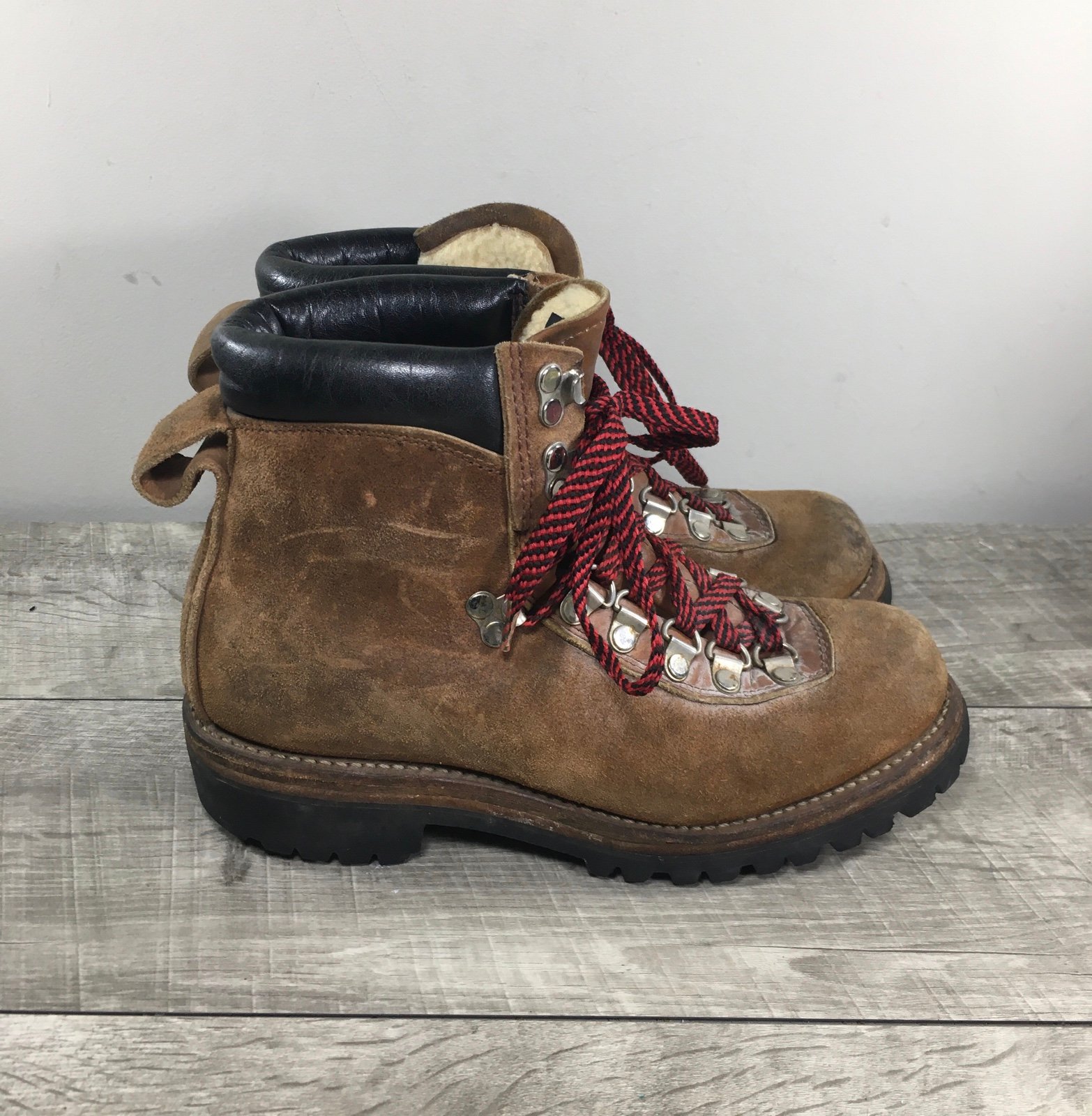 Vintage Chippewa Mens Leather Hiking Backpacking Trail Stomper Work Boots Size 5