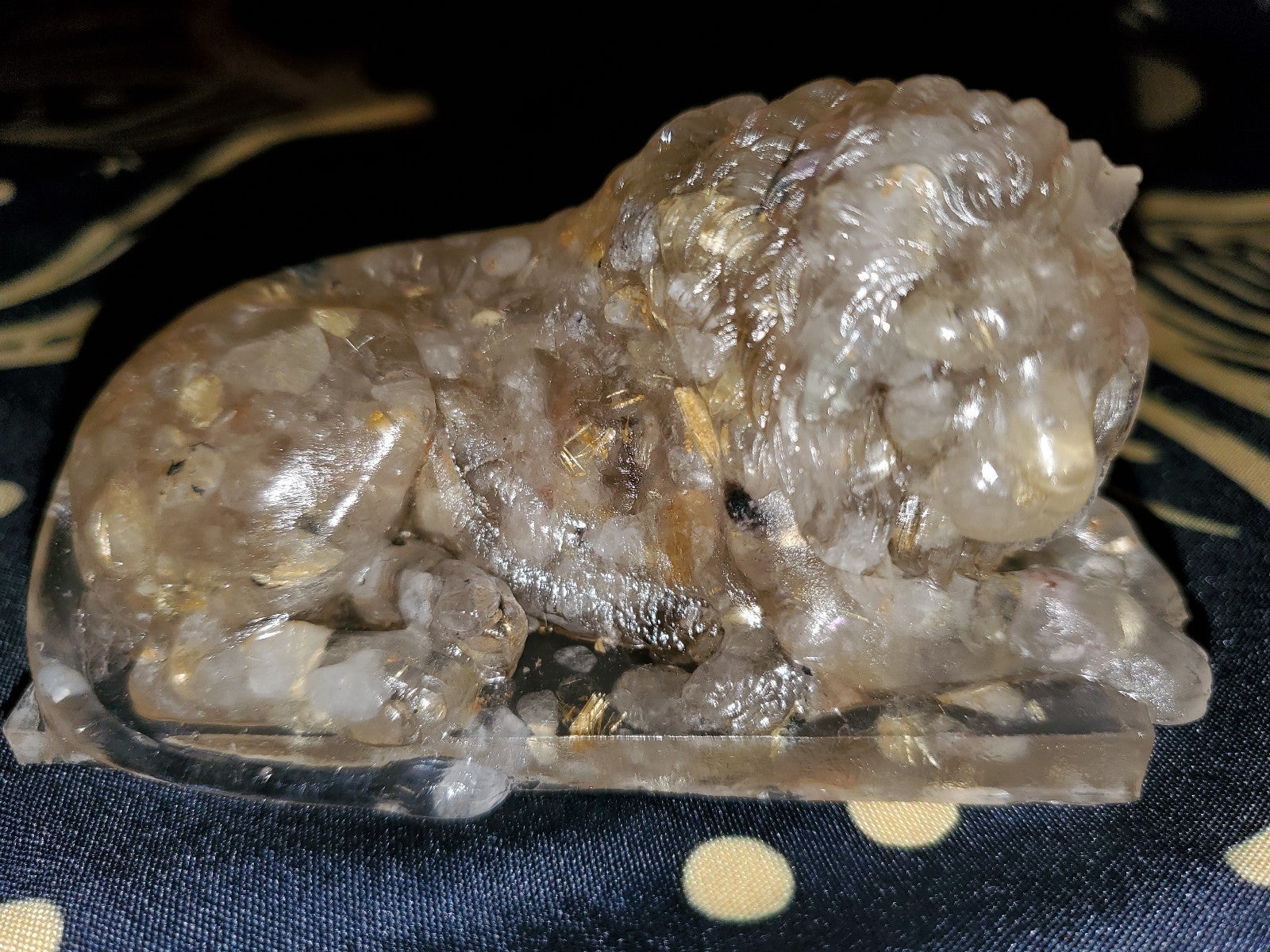 Rutile Quartz Lion