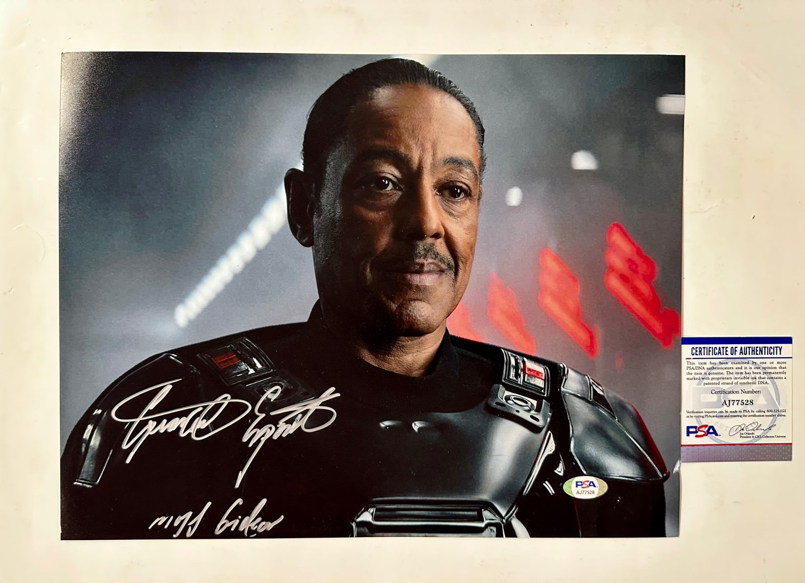 Giancarlo Esposito Signed Star Wars Mandalorian Moff Gideon 11x14 With PSA COA