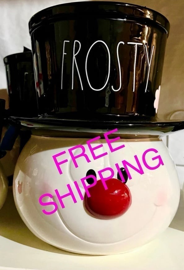 Rae Dunn FROSTY head canister. FREE SHIPPING