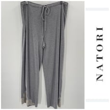 NWT NATORI LUXE SHANGRI-LA TENCEL BLEND SLEEP PANTS PAJAMAS SIZE XL SOFT COZY