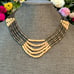 Vintage coral bead collar necklace