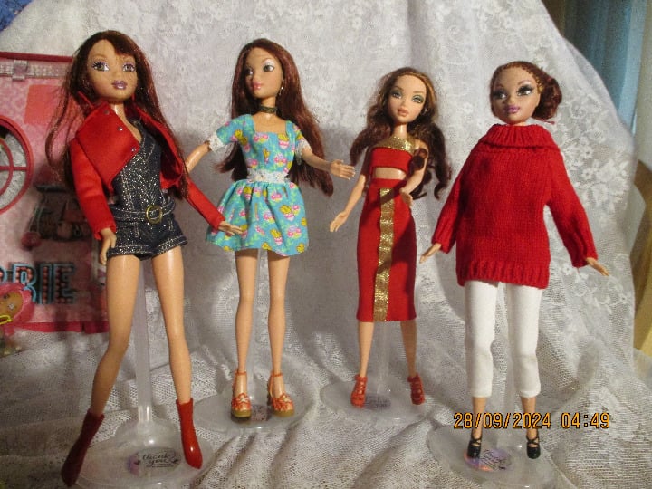 My Scene Dolls CHELSEA Four Dolls Beautiful Faces Hair and Clothing Mattel