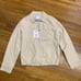 Denim & Flower Tan Jacket Mens Medium Full Zip Lightweight Coat Khaki Vented