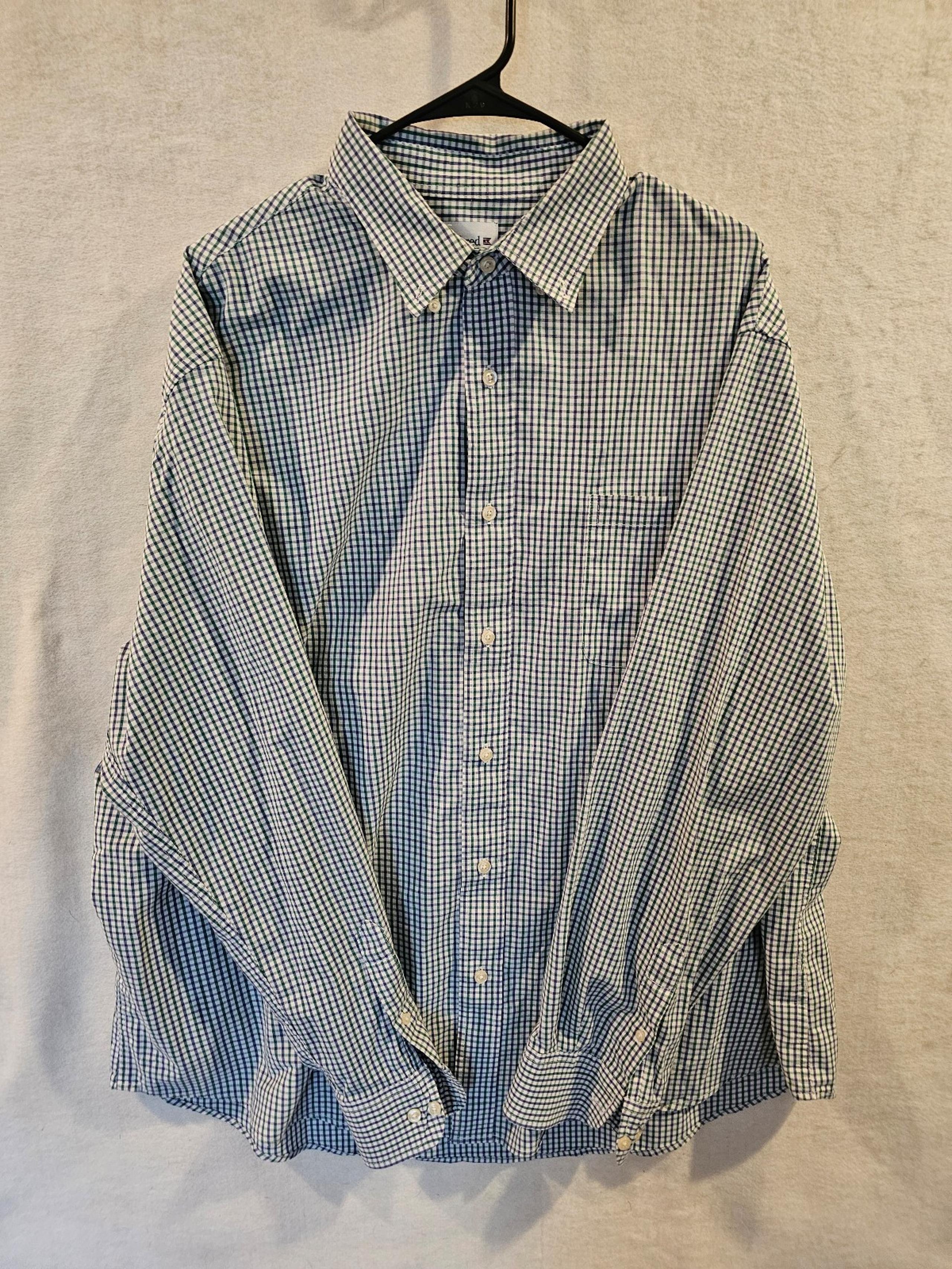 Saddlebred men's multicolor check long sleeve shirt size XXL