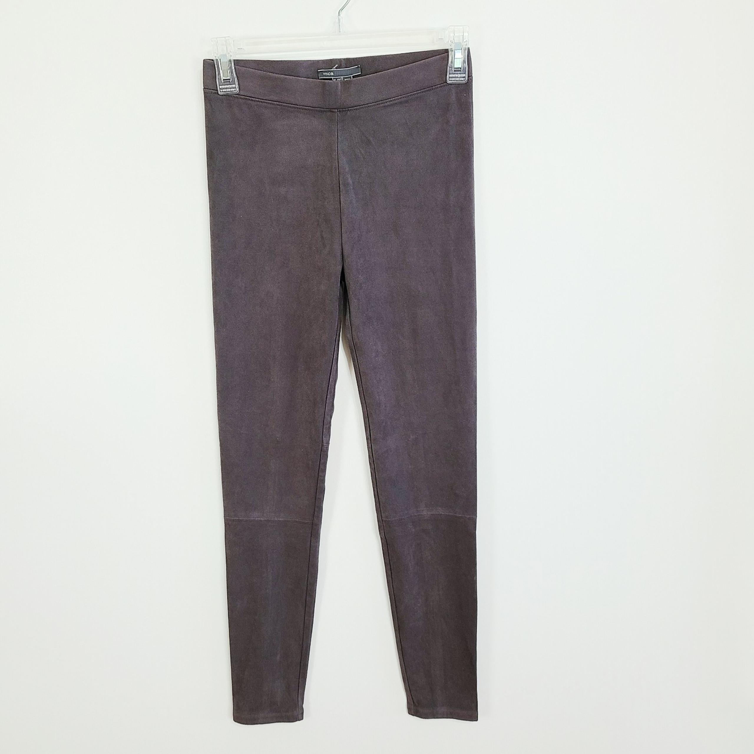 Vince NWT Girl's Faux Leather Suede Pants Gray XL