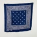 Vintage Paris Accessories Blue Bandana Paisley All Cotton Color