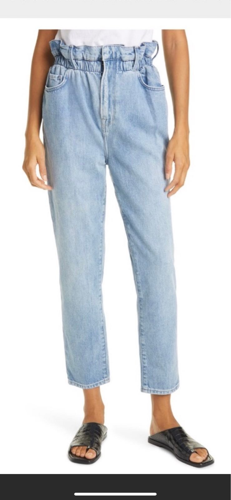 Frame denim paper bag jeans