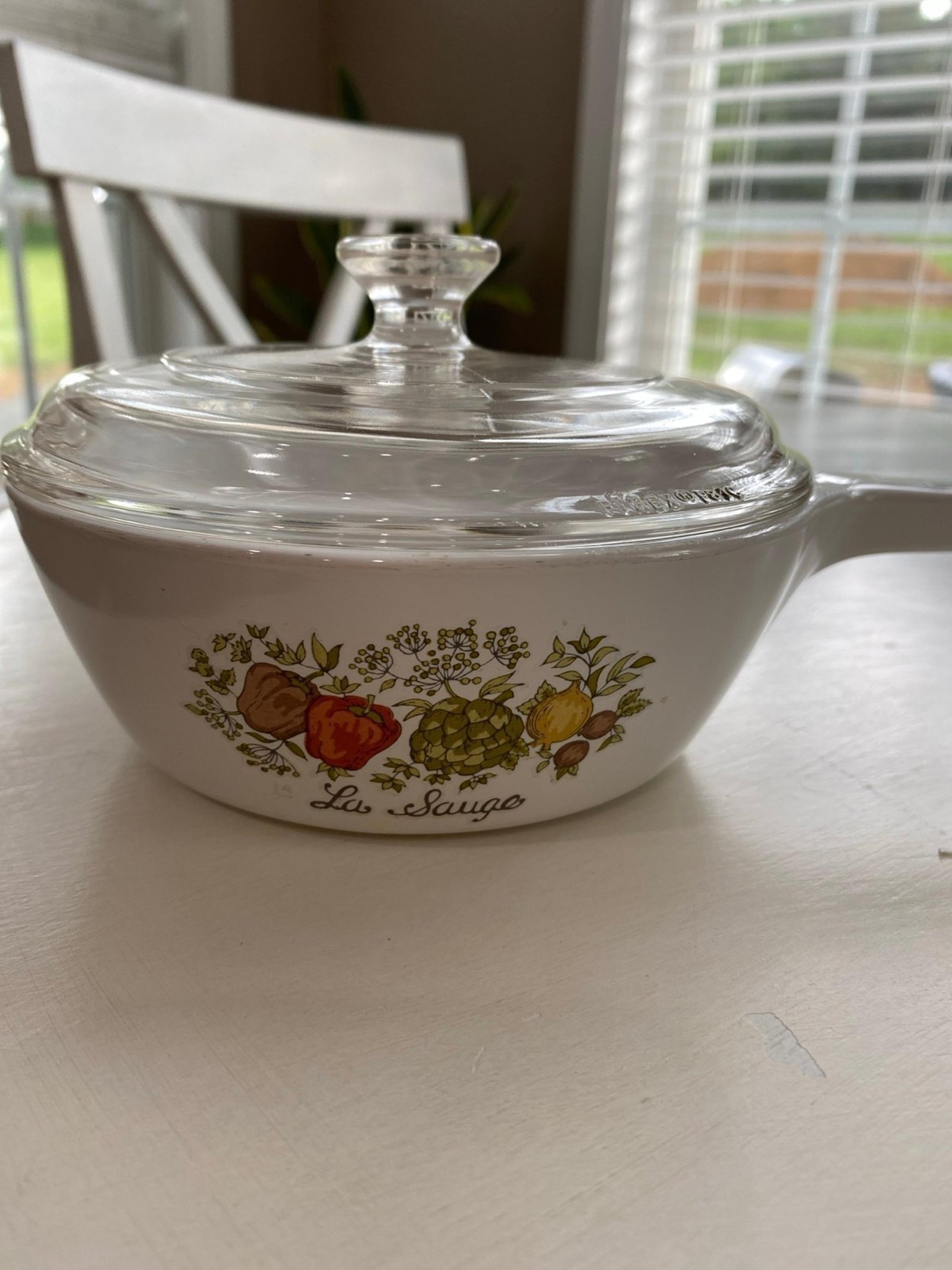 Vintage Corning Ware P-81-B Spice of Life Sauce Pan 1 Pint with Lid
