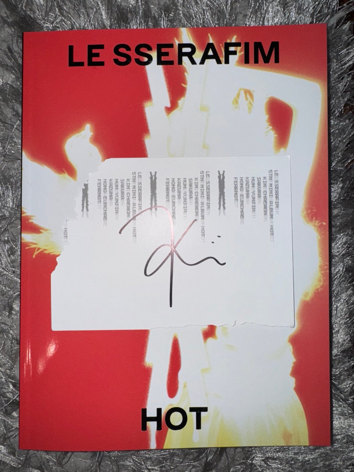 LE SSERAFIM HOT Vol. 3 KAZUHA Signed Postcard