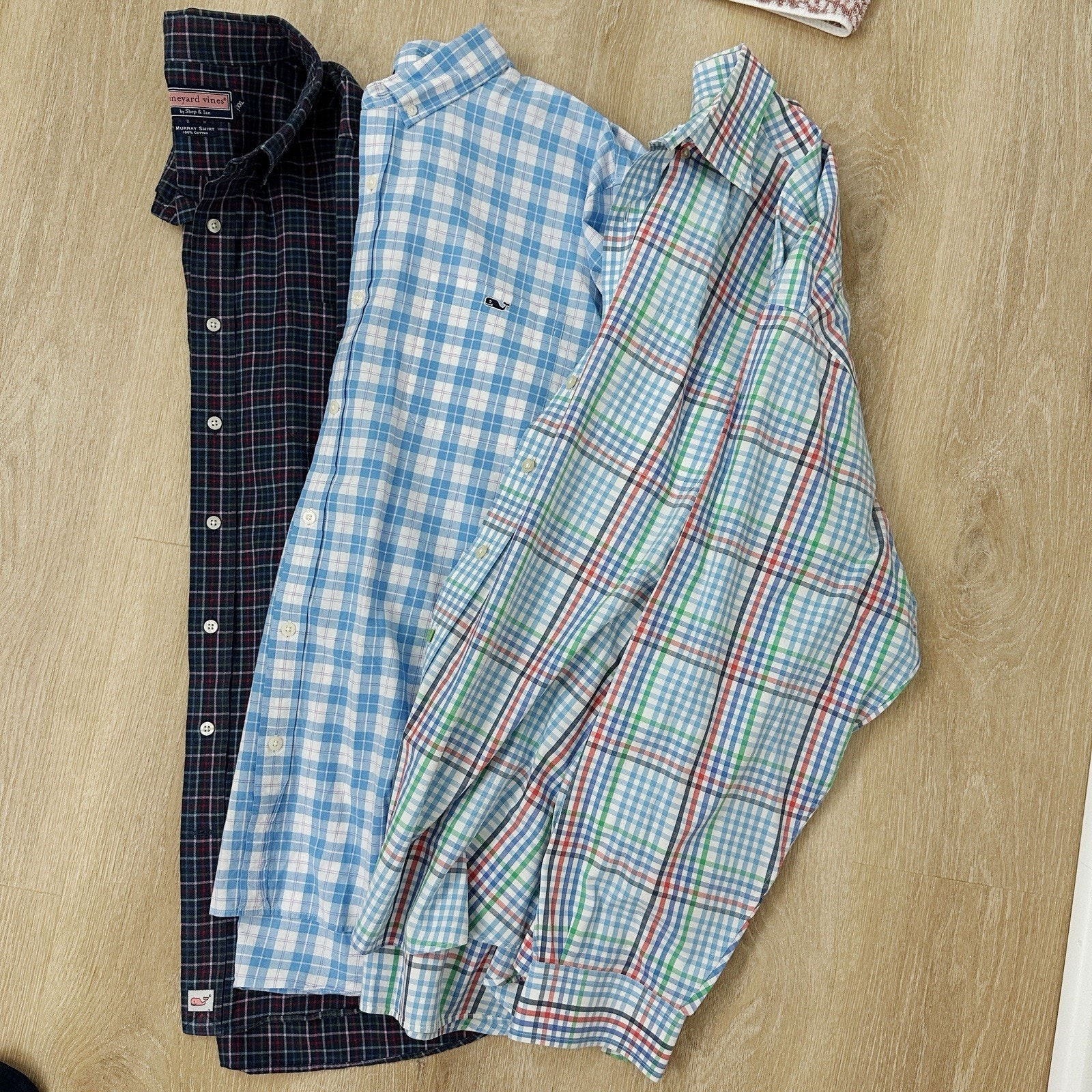Men’s Vineyard Vines Shirt Lot Three Plaid Button Down XXL