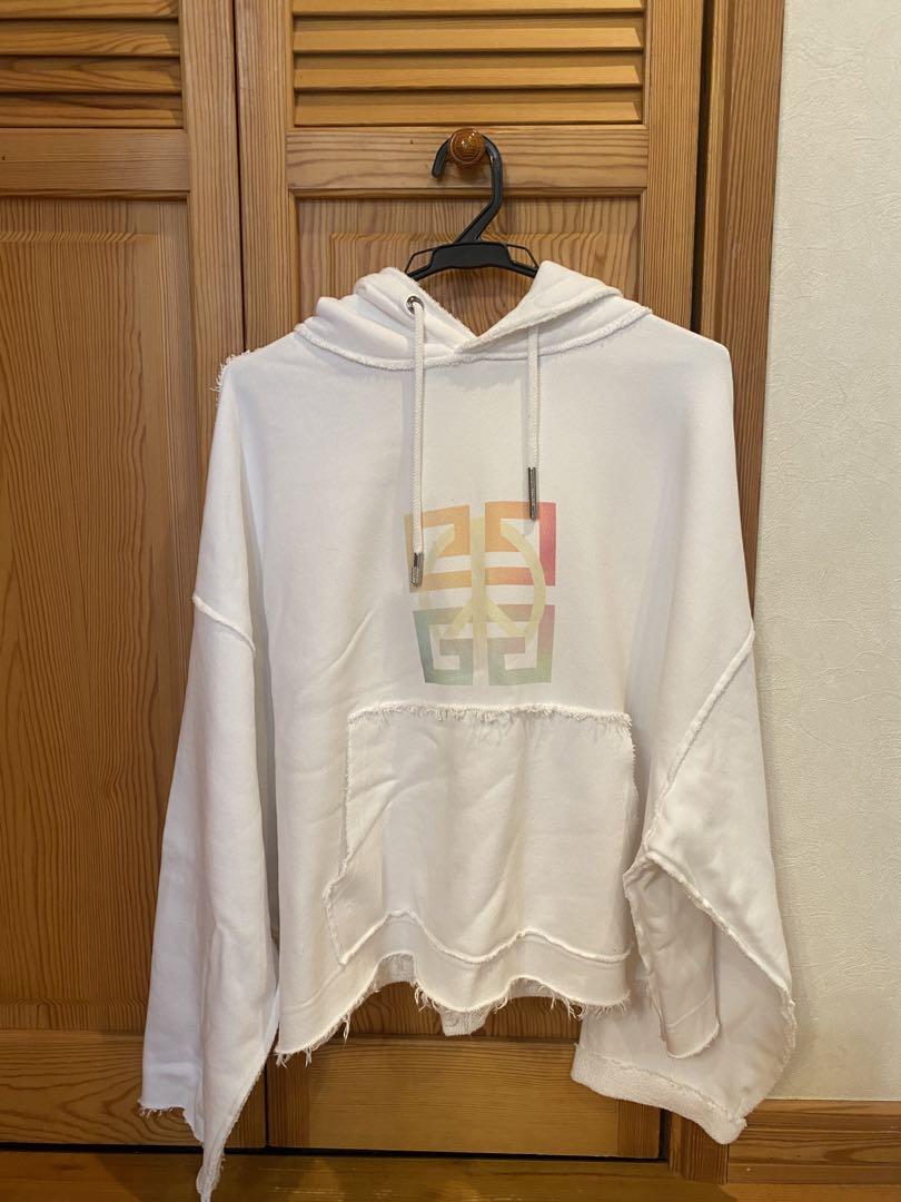 Givenchy White Fringe Hoodie